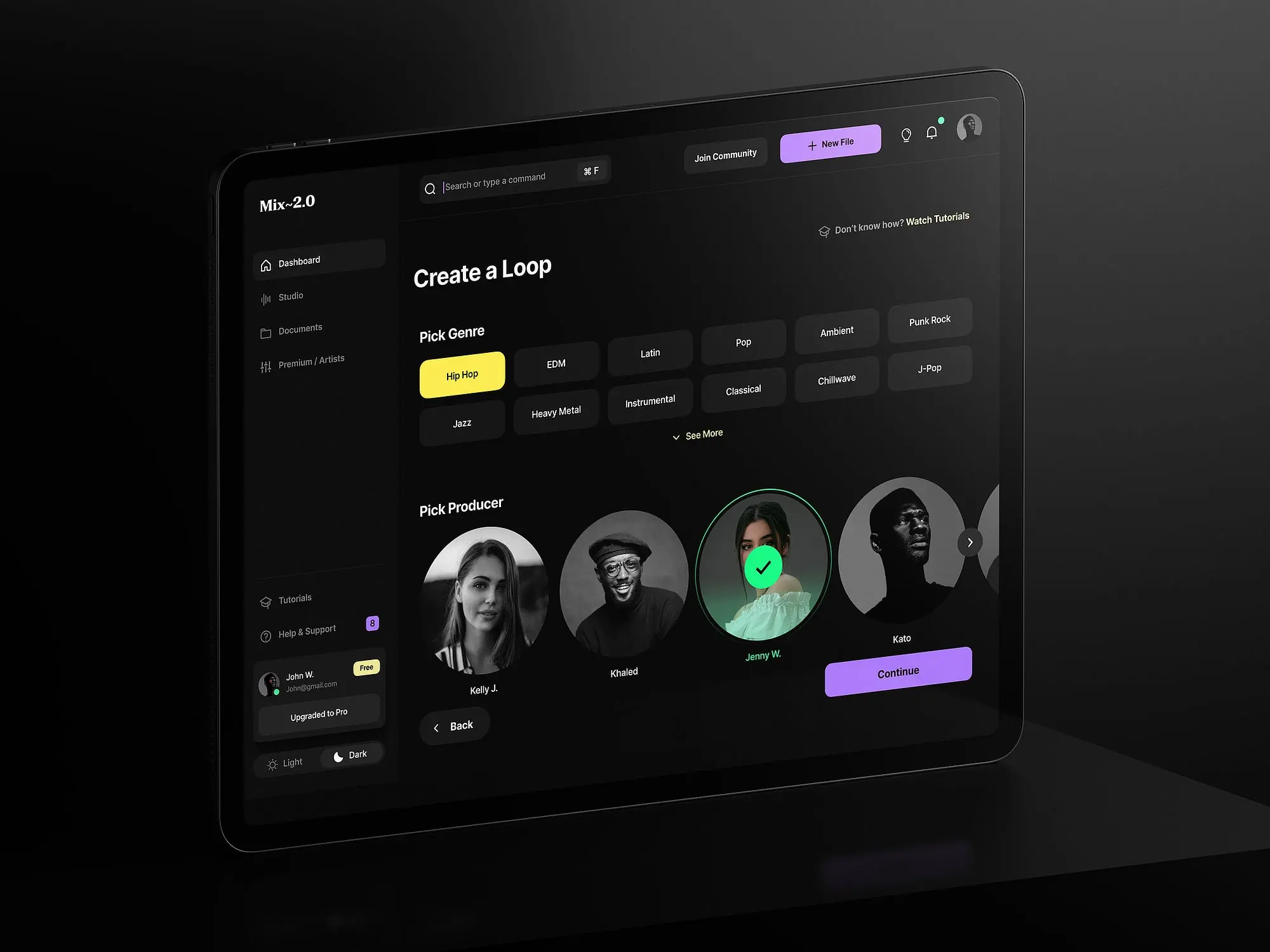 Dark Mode in Music Industry Websites