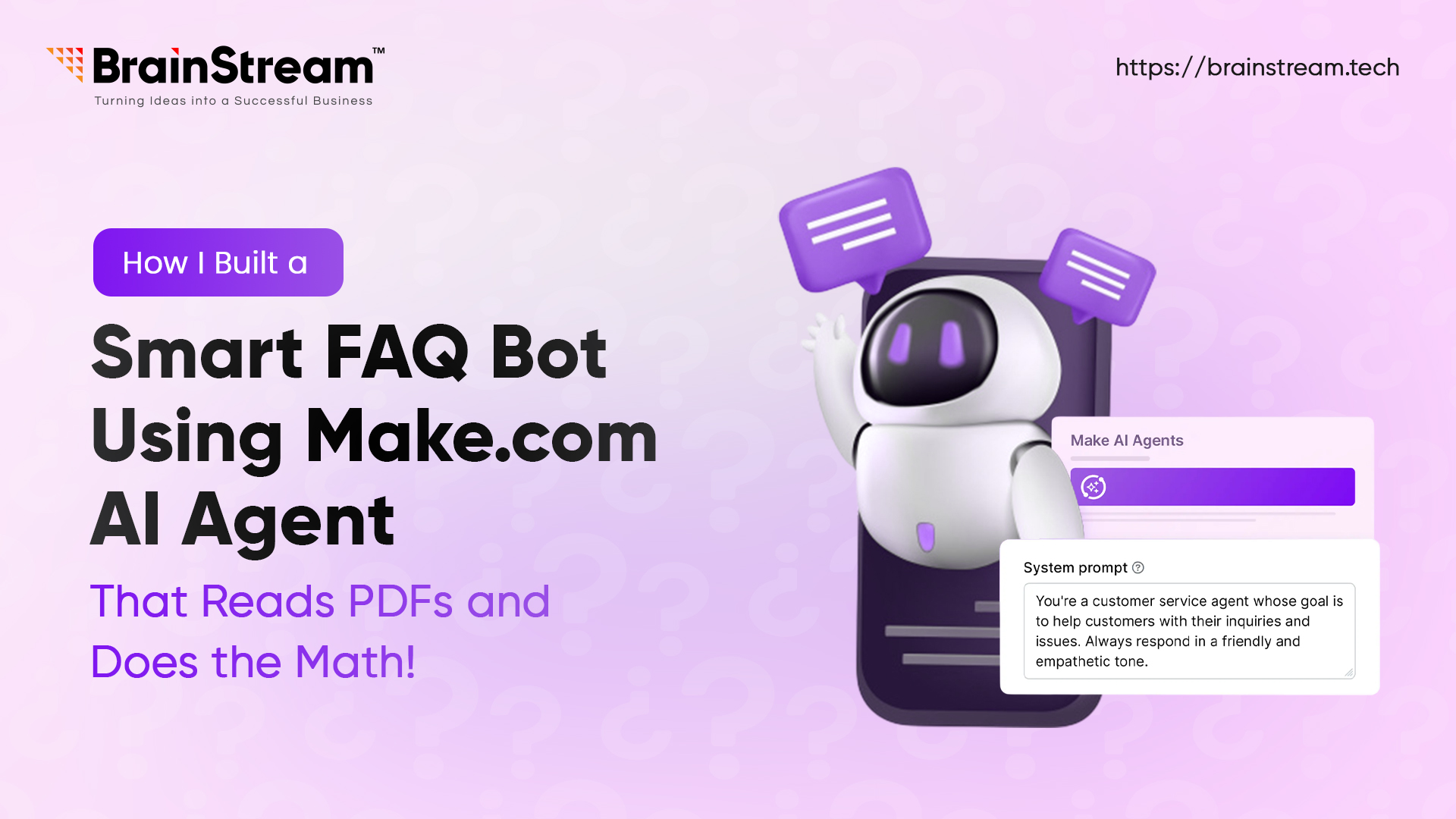 How I Built a Smart FAQ Bot Using Make.com AI Agent (That Reads PDFs and Does the Math!)