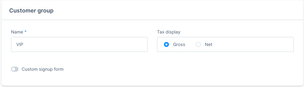 Create a VIP Customer Group